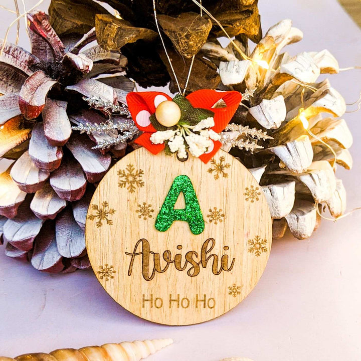 Handcrafted Wood Personalised Christmas Ornaments