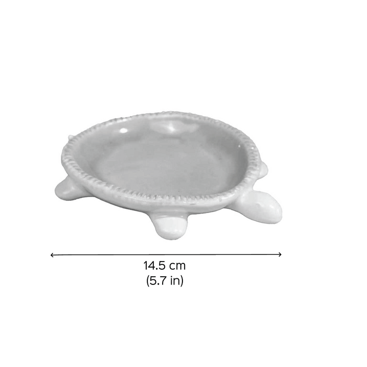 Handmade Beige Turtle Trinket Dish