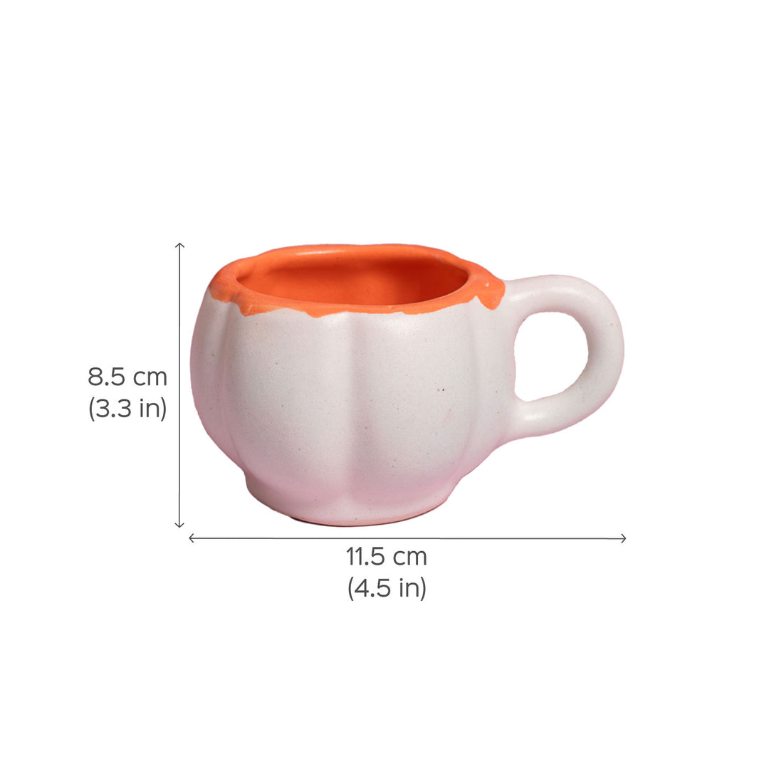 Handpainted Pumpkin-Shaped Mug