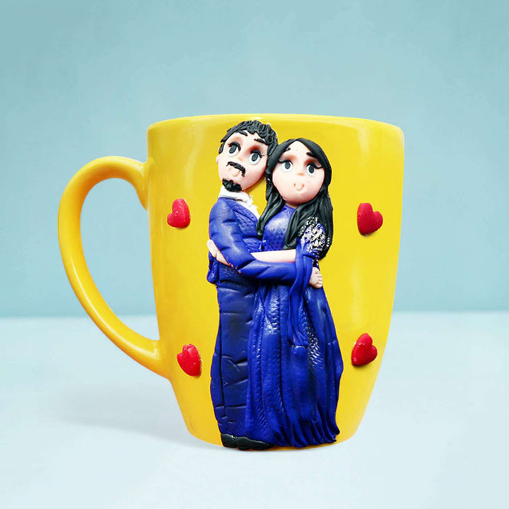 Couple in Love Personalised Ceramic and Clay Mug