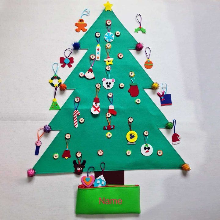 Personalized Felt Christmas Tree Learning Activity