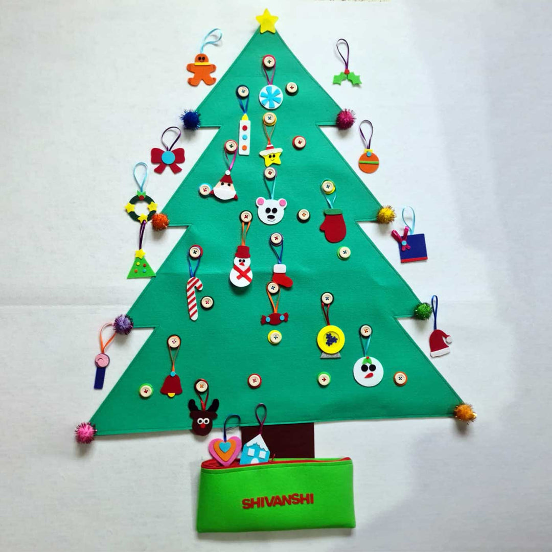 Personalized Felt Christmas Tree Learning Activity