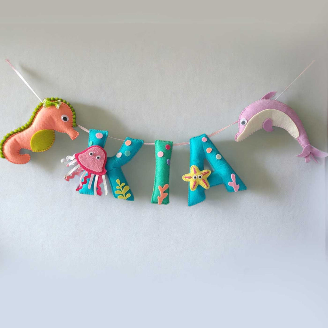 Personalized Handmade Sea Creature Theme Felt Bunting