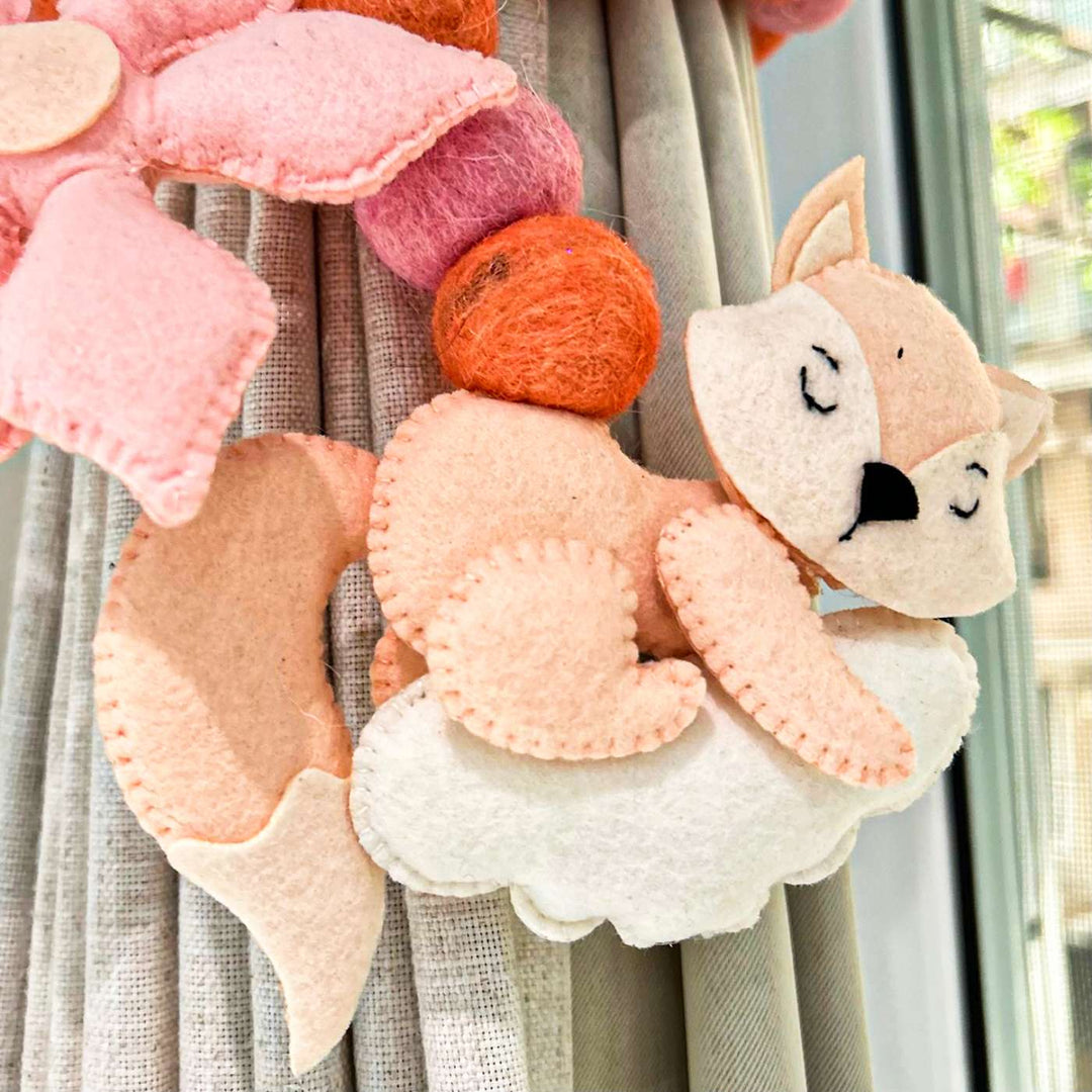 Handmade Dreamy Fox Theme Felt Curtain Tie-Back