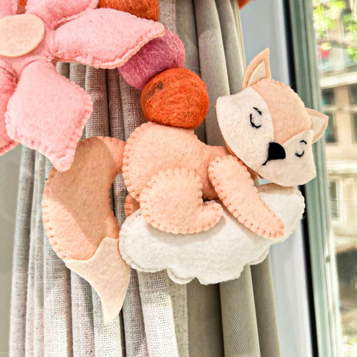 Handmade Dreamy Fox Theme Felt Curtain Tie-Back