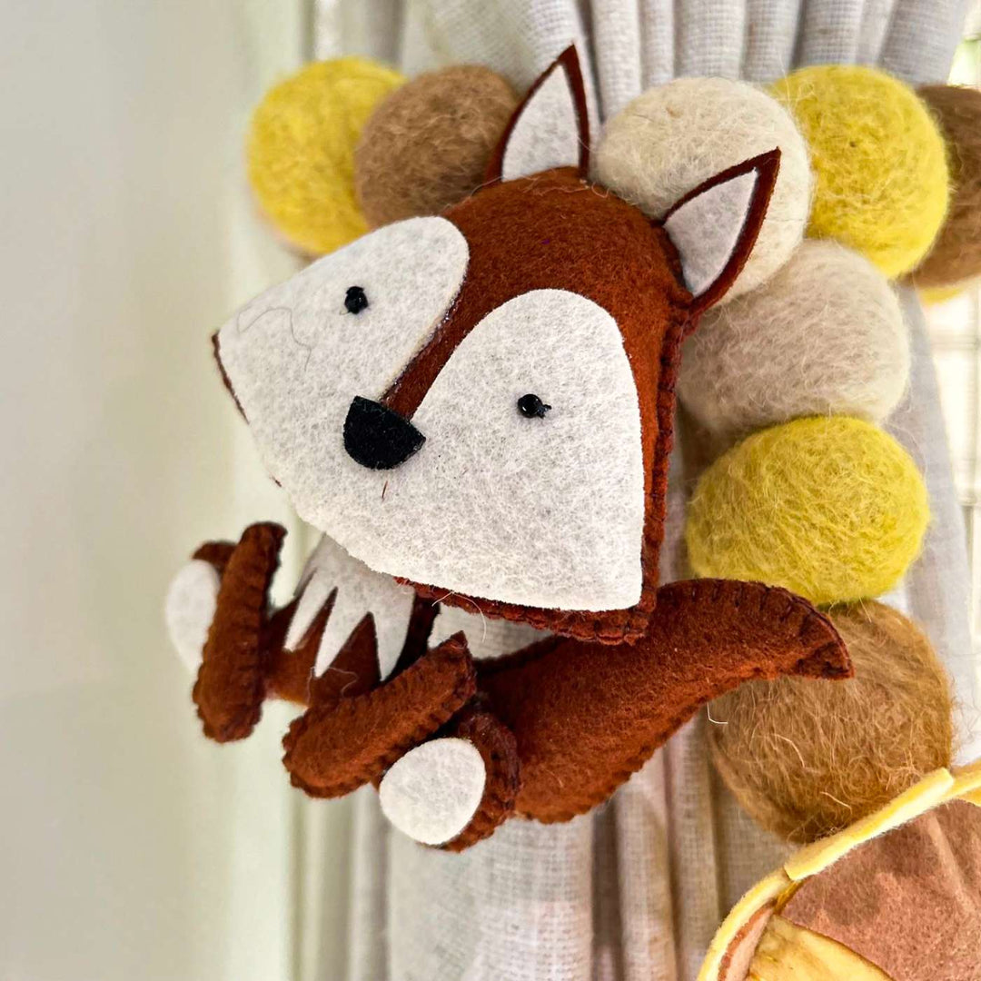 Handmade Forest Friends Theme Felt Curtain Tie-Back