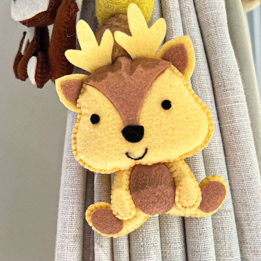 Handmade Forest Friends Theme Felt Curtain Tie-Back