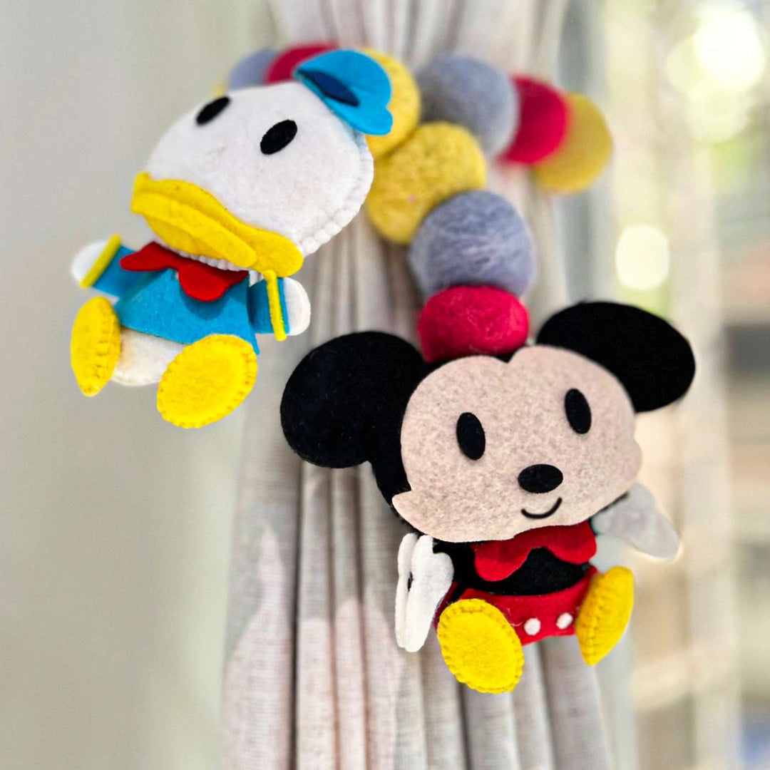 Handmade Mickey’S Friends Theme Felt Curtain Tie-Back