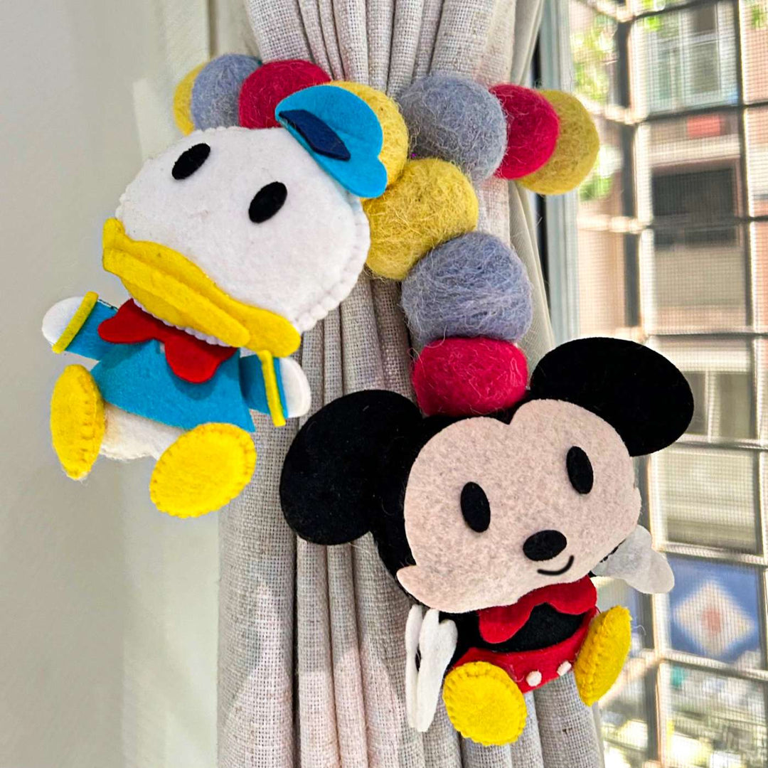 Handmade Mickey’S Friends Theme Felt Curtain Tie-Back