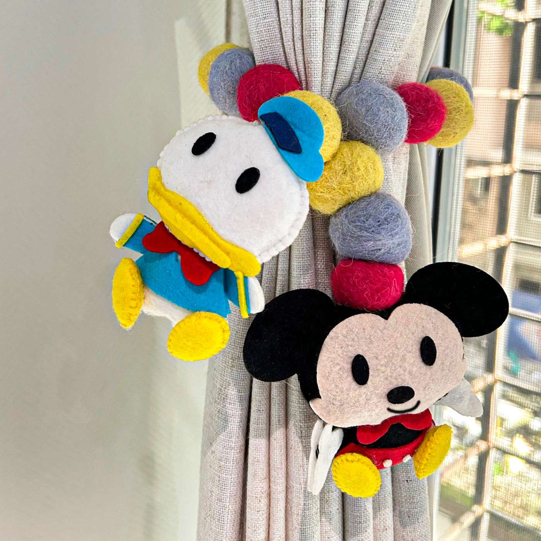 Handmade Mickey’S Friends Theme Felt Curtain Tie-Back