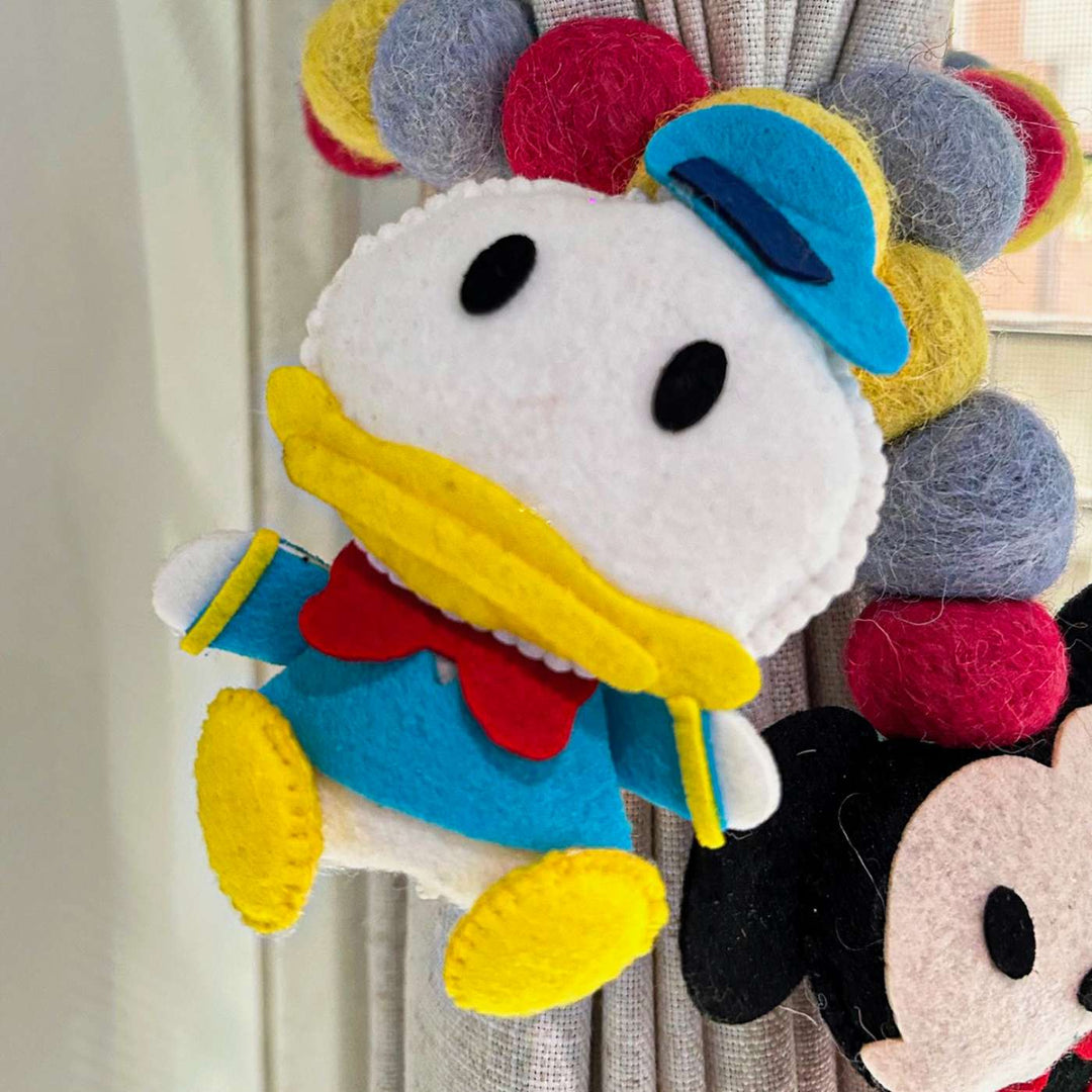 Handmade Mickey’S Friends Theme Felt Curtain Tie-Back