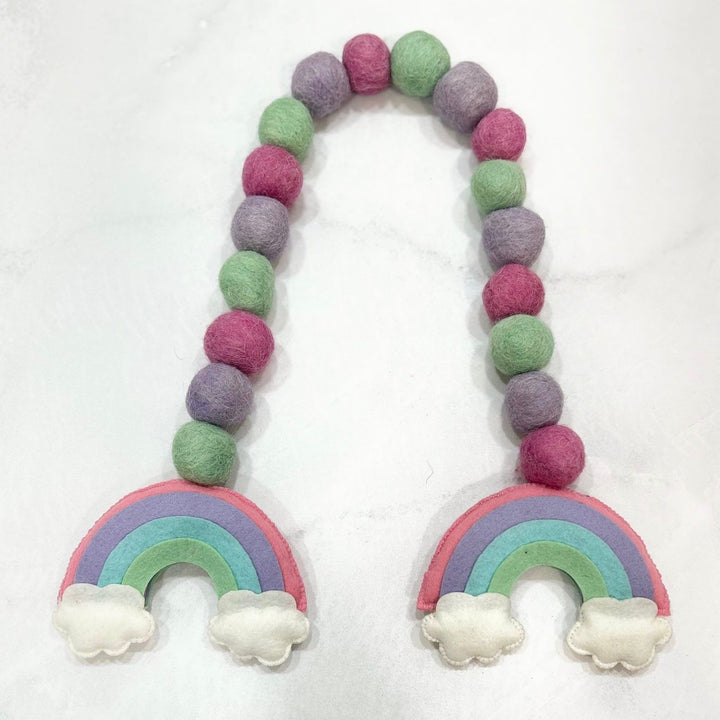 Handmade Rainbow Radiance Theme Felt Curtain Tie-Back