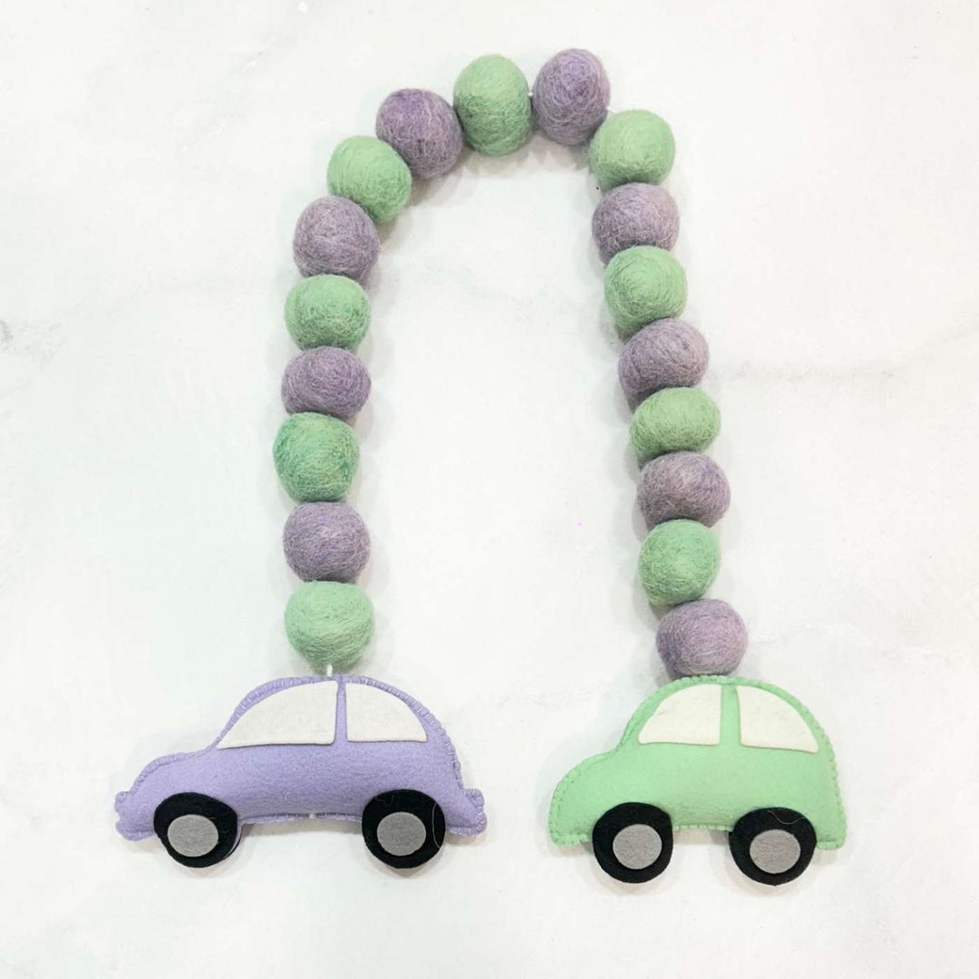 Handmade Vintage Vroom Theme Felt Curtain Tie-Back