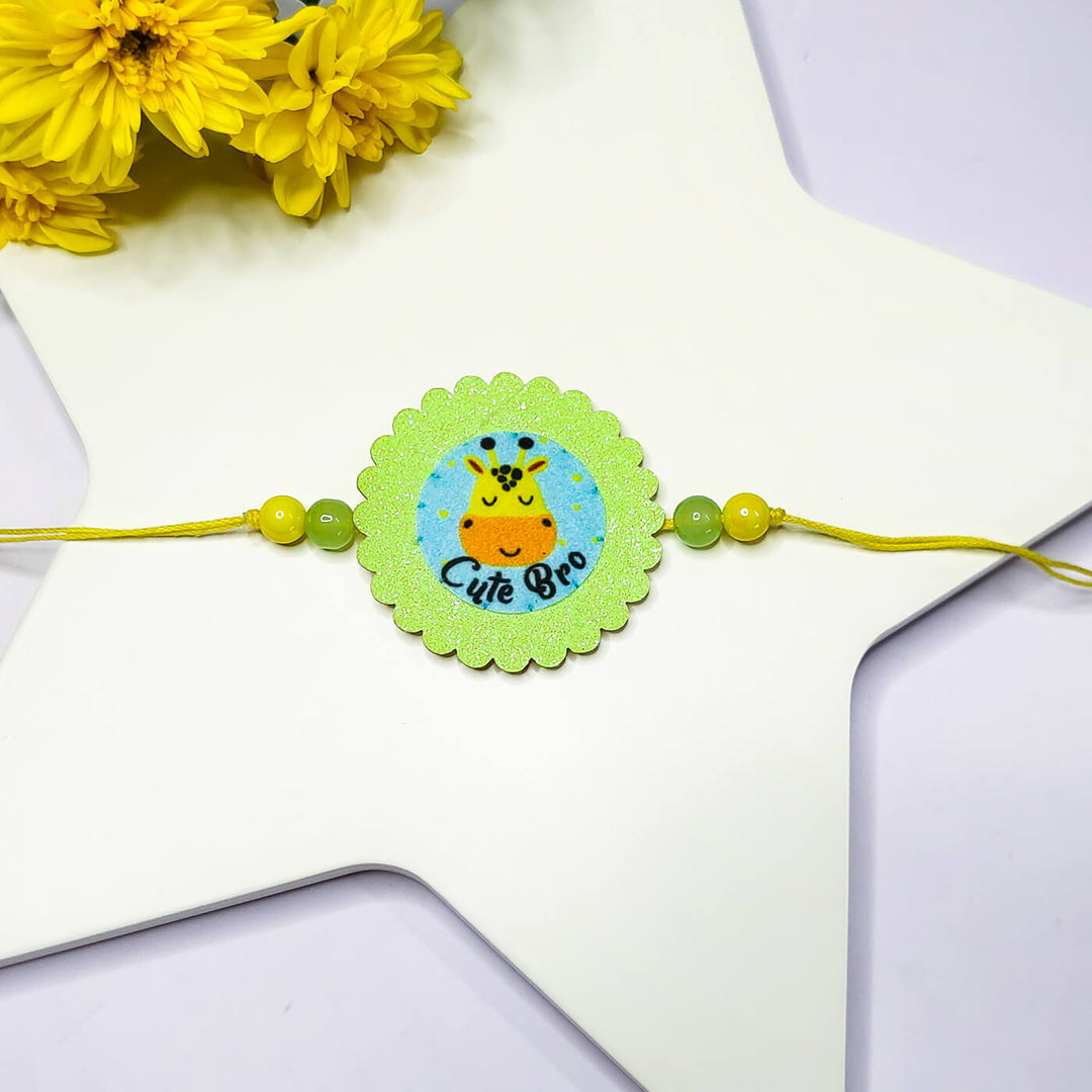 Glow in the dark Rakhi For Kids With Roli Chawal