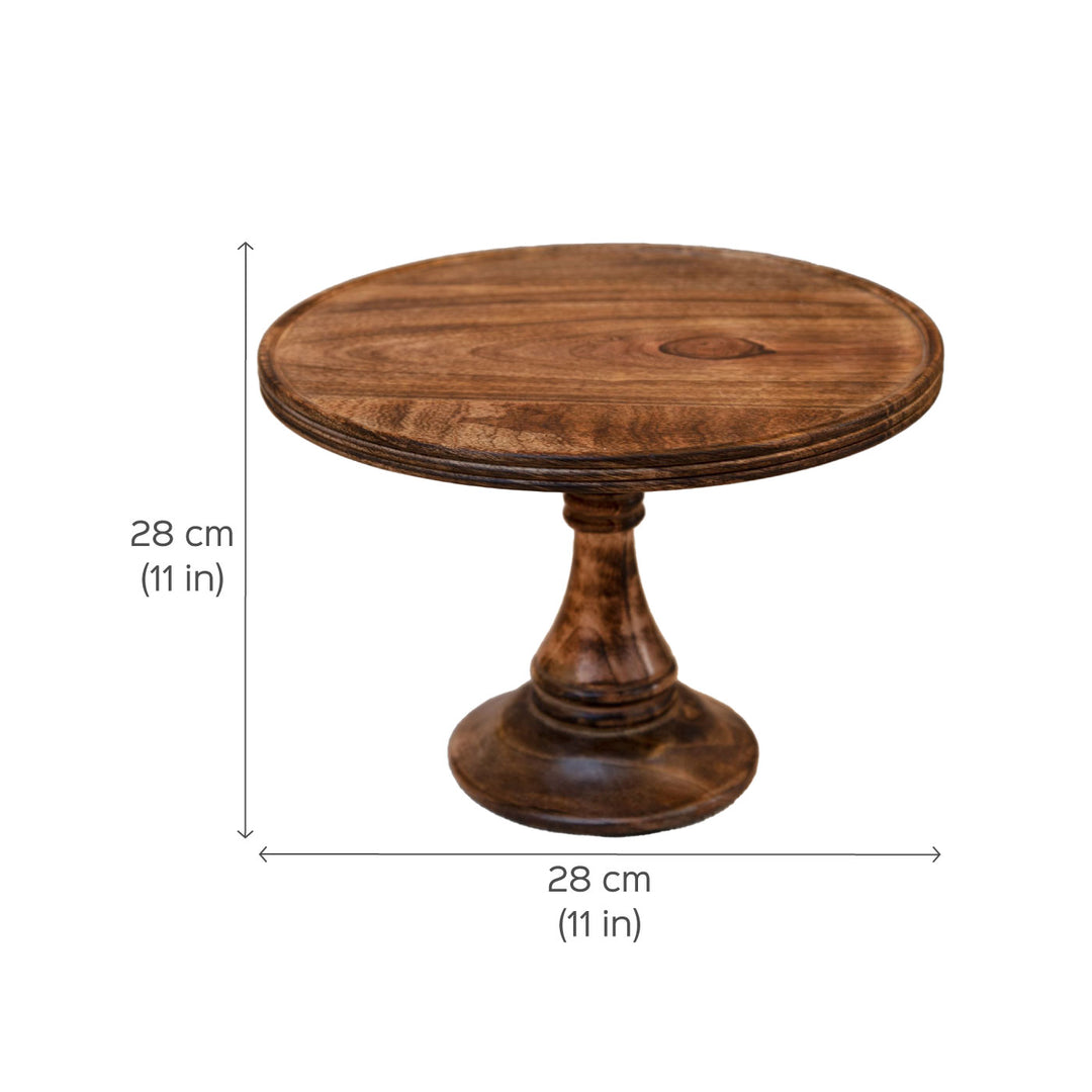 Seasoned Mango Wood Detachable Cake Stand