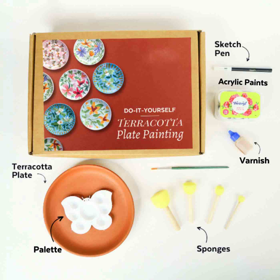 Terracotta Plate Painting DIY Kit