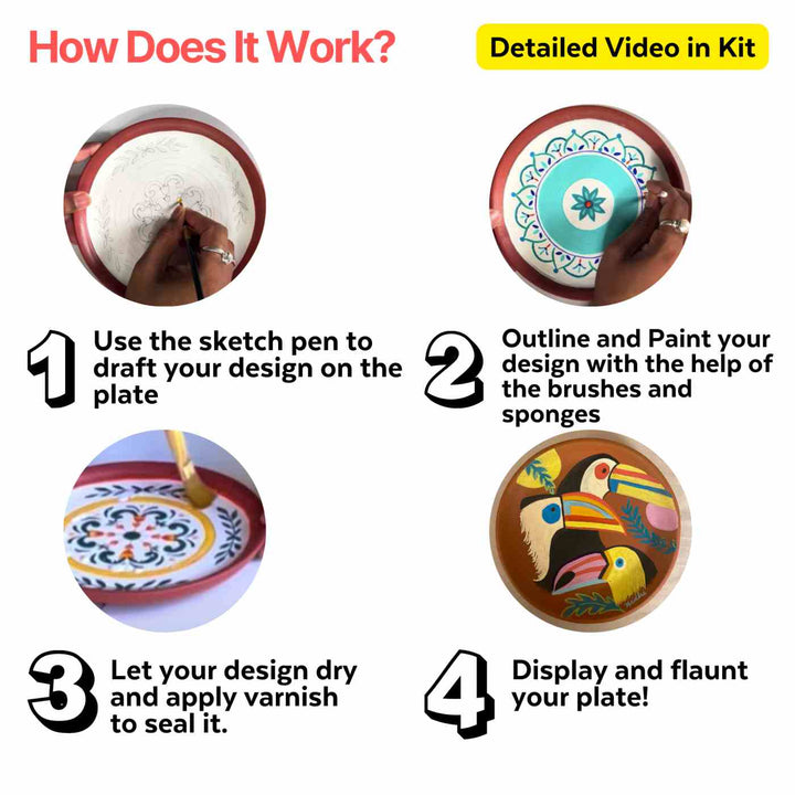 Terracotta Plate Painting DIY Kit