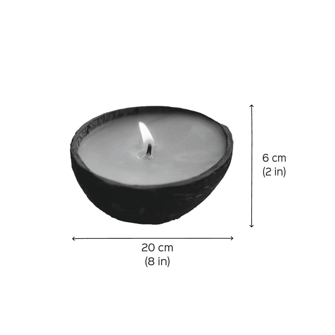 Eco-friendly Handmade Orange & Spice Coconut Shell Candle