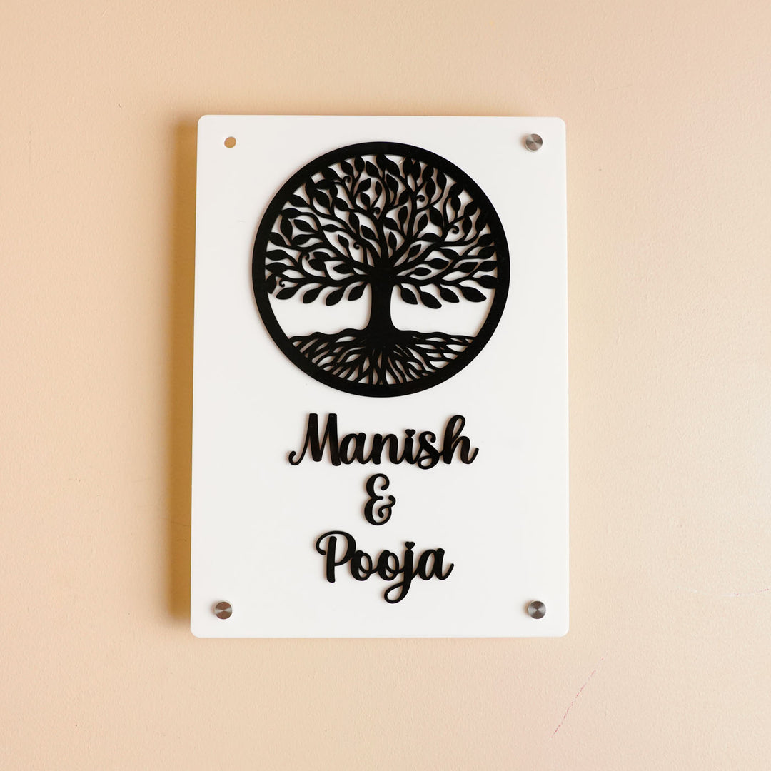 Personalized Tree Of Life Theme Acrylic Name Plate