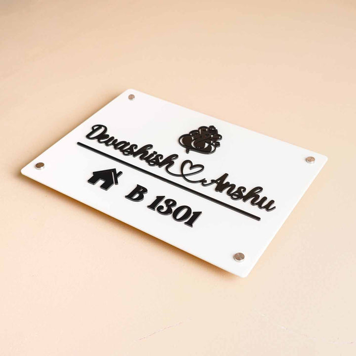 Personalized Ganesha Theme Acrylic Name Plate