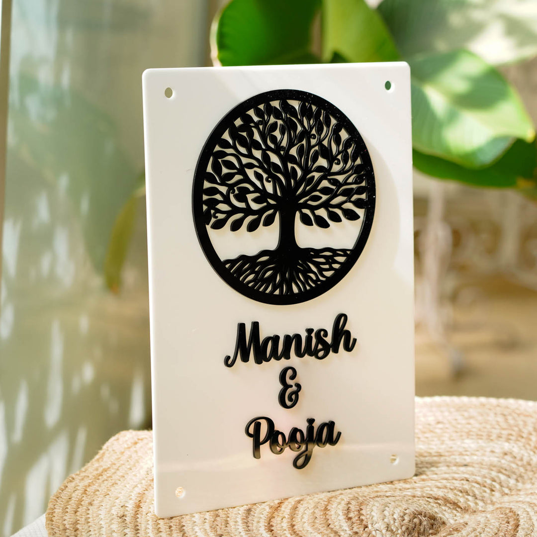 Personalized Tree Of Life Theme Acrylic Name Plate