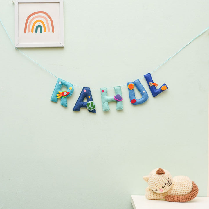 Personalized Handmade Space & Planets Theme Felt Bunting