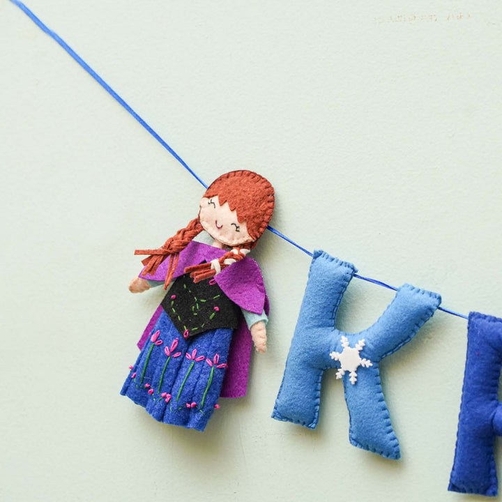 Personalized Handmade Frozen Theme Felt Bunting