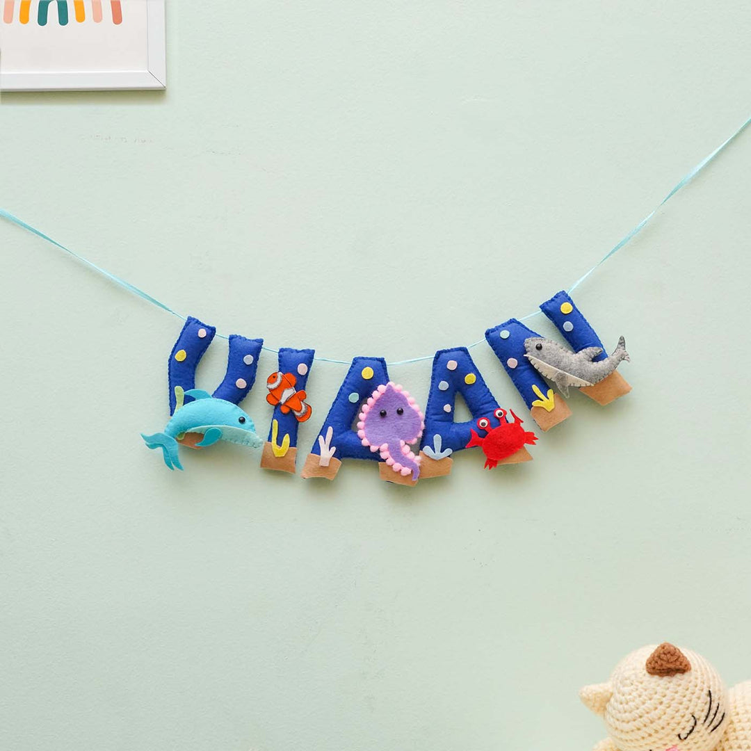 Personalized Handmade Underwater Theme Felt Bunting