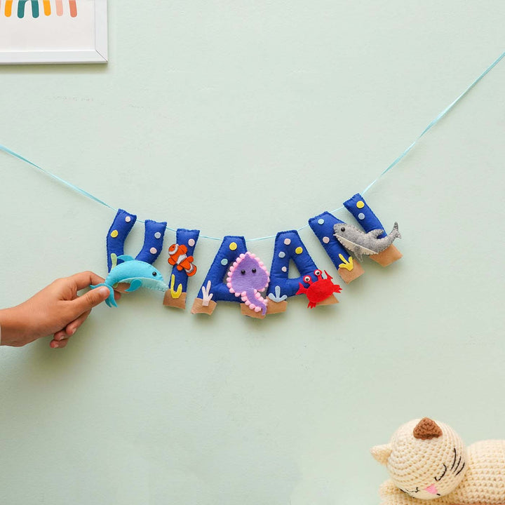 Personalized Handmade Underwater Theme Felt Bunting