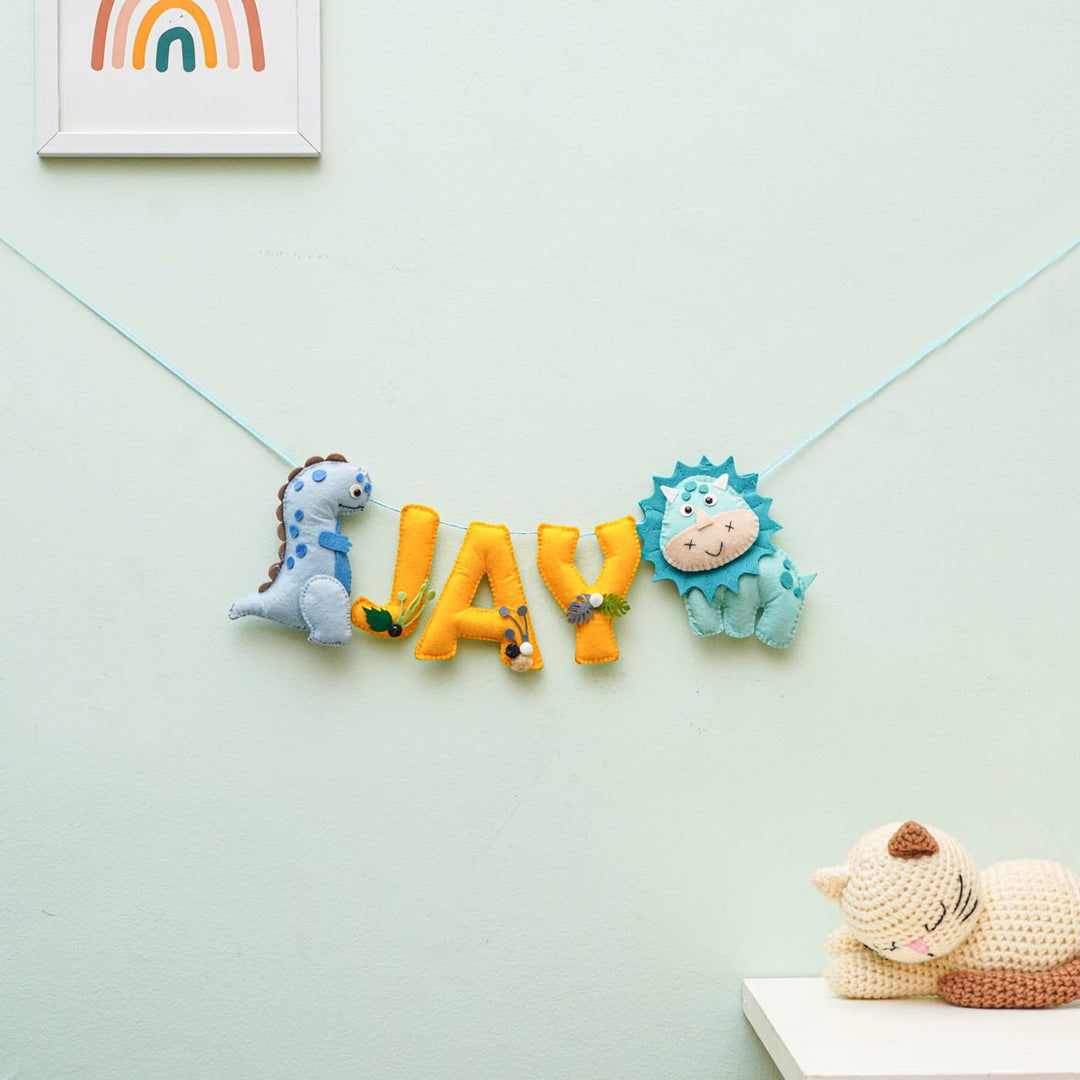 Personalized Handmade Dinosaurs Theme Felt Bunting