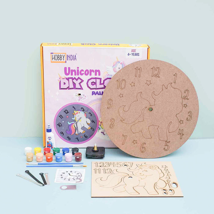 Unicorn Theme Wall Clock DIY Kit For Kids