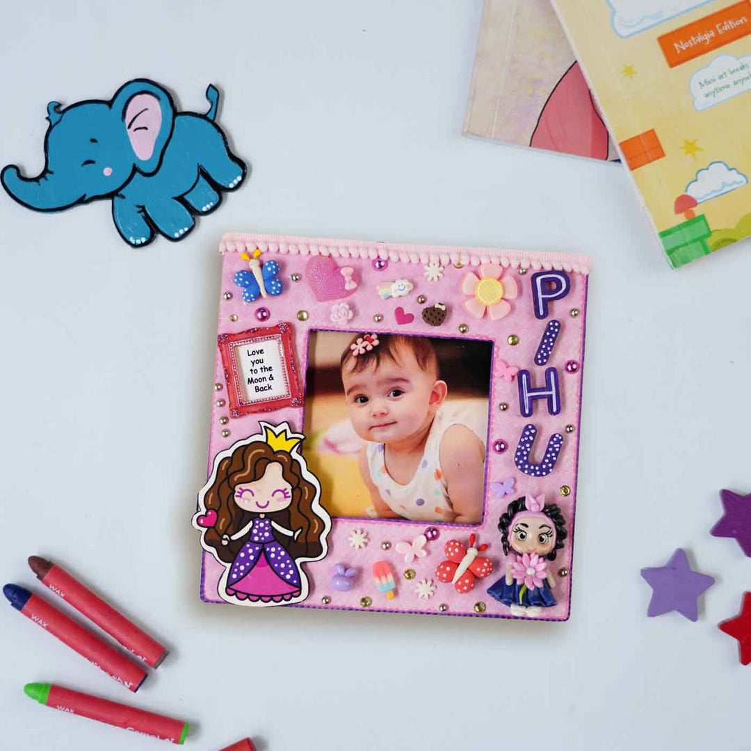 Personalized Purple Baby Photo Frame With Name