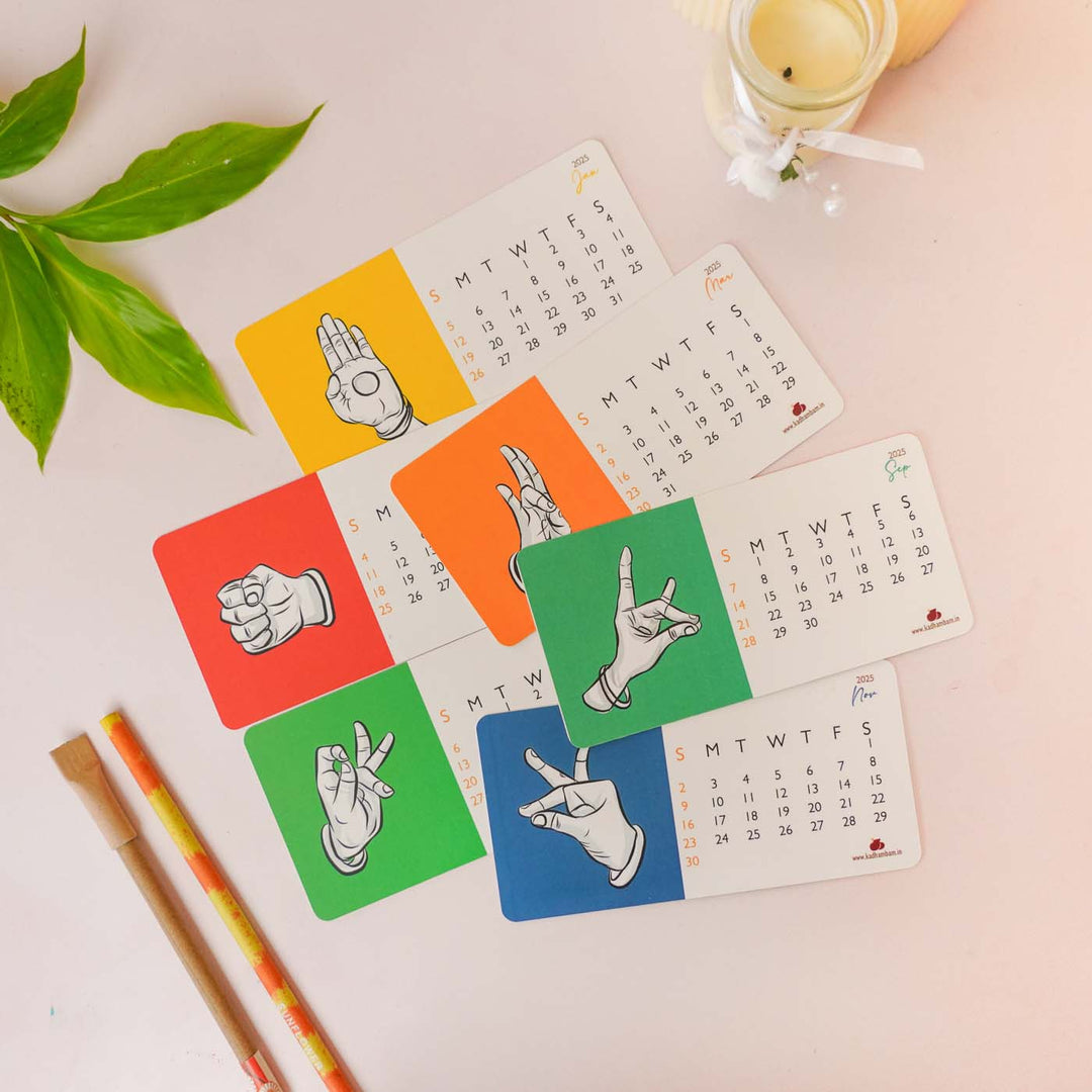 Printed Hastas 2025 Desk Calendar