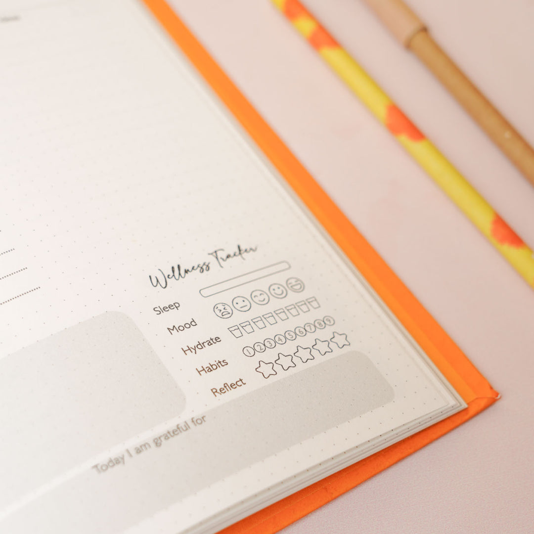 Printed Om Planner With Wellness Tracker & Bookmark