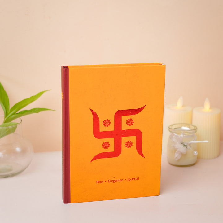 Printed Swastik Planner With Wellness Tracker & Bookmark