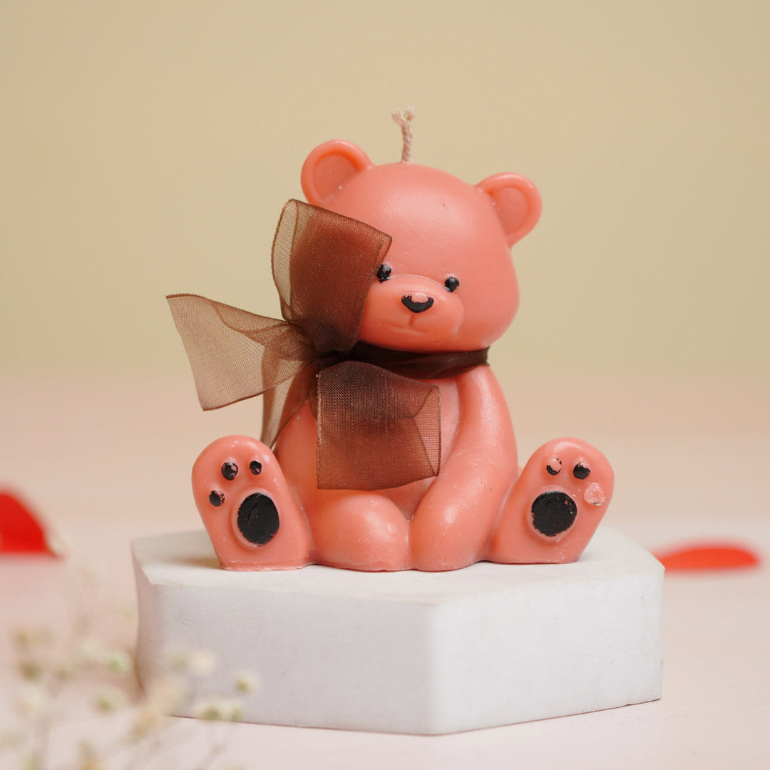 Handmade Large Teddy Bear Shaped Soy Wax Candle