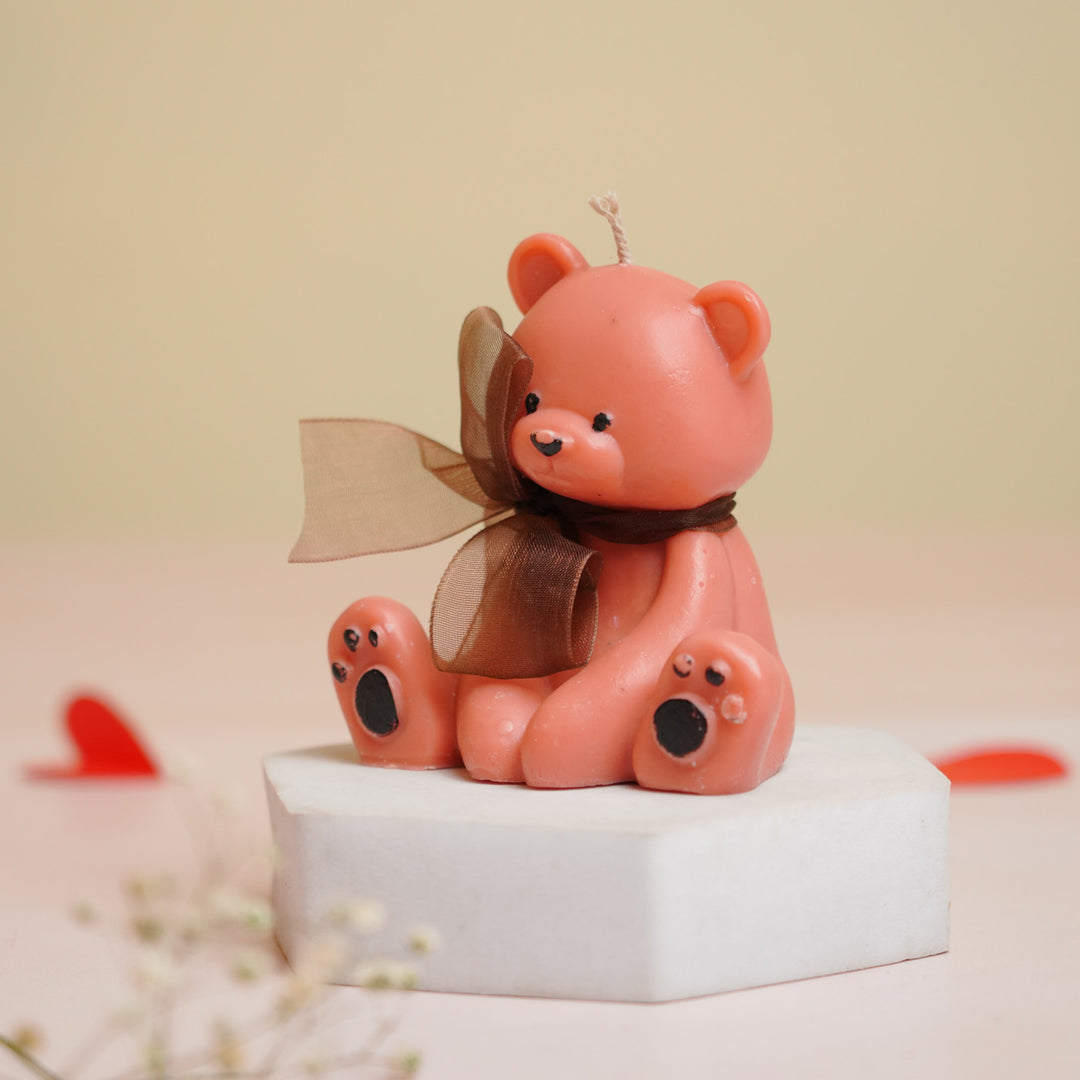 Handmade Large Teddy Bear Shaped Soy Wax Candle