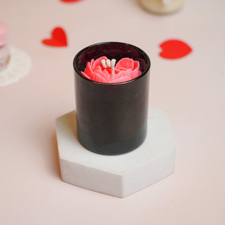 Handmade Heart Theme Soy Wax Jar Candle