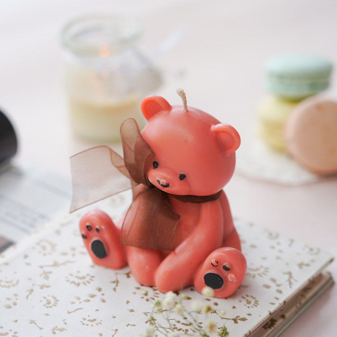 Handmade Large Teddy Bear Shaped Soy Wax Candle