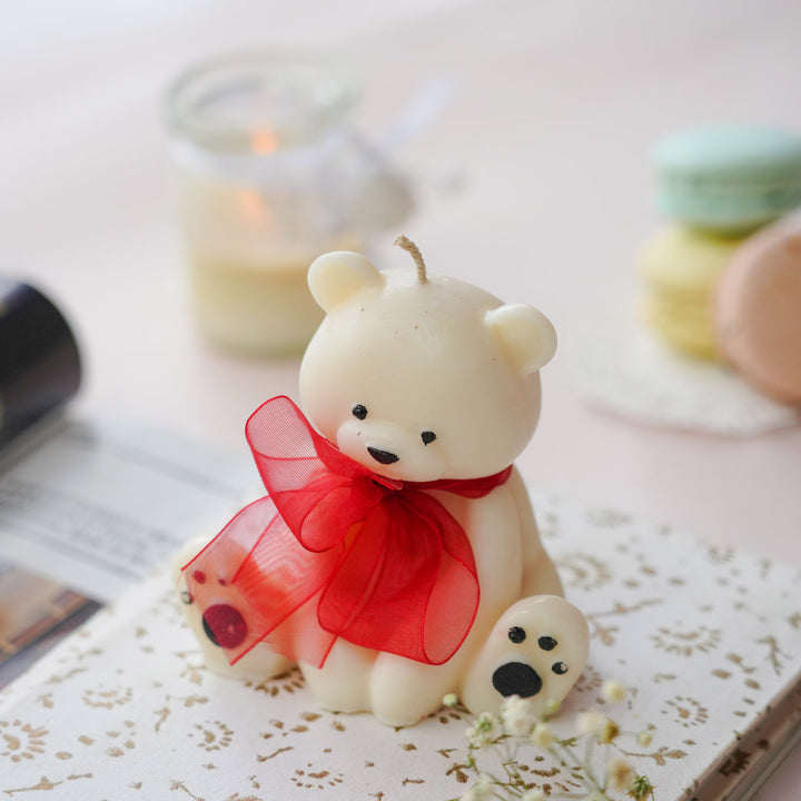 Handmade Large Teddy Bear Shaped Soy Wax Candle