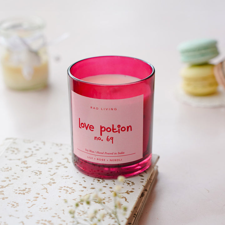 Hand Poured Love Potion No. 69 Lily, Rose & Neroli Scented Soy Wax Candle