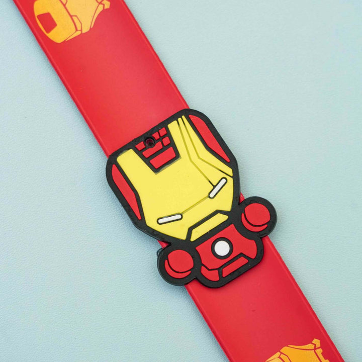 Handmade Iron Man Slap Band Kids Rakhi With Roli Chawal