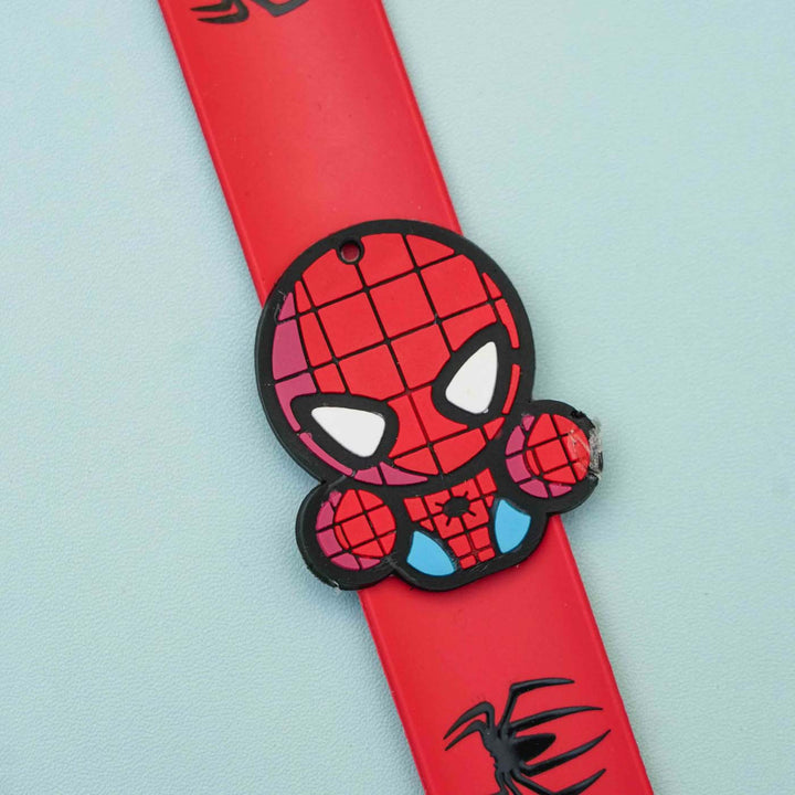 Handmade Spiderman Slap Band Kids Rakhi With Roli Chawal