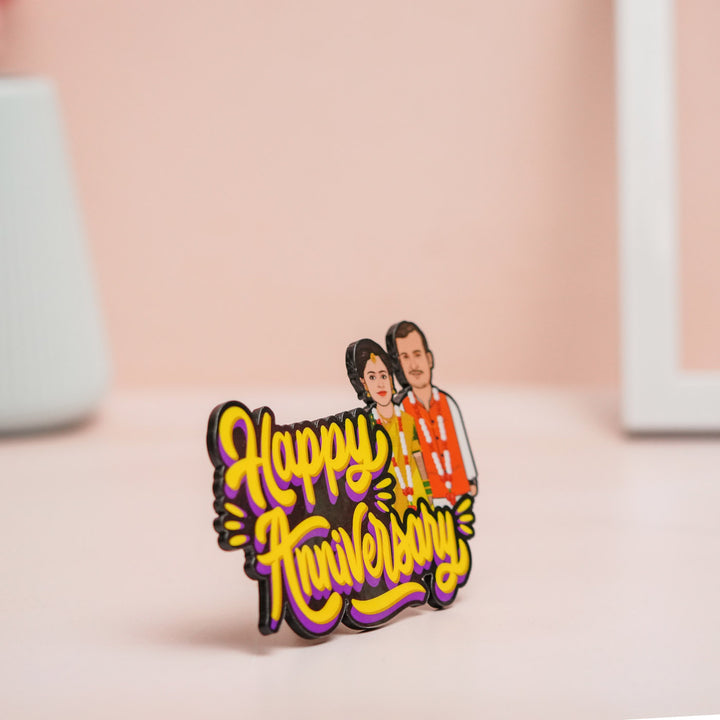 Photo Personalized "Happy Anniversary" Acrylic Fridge Magnet