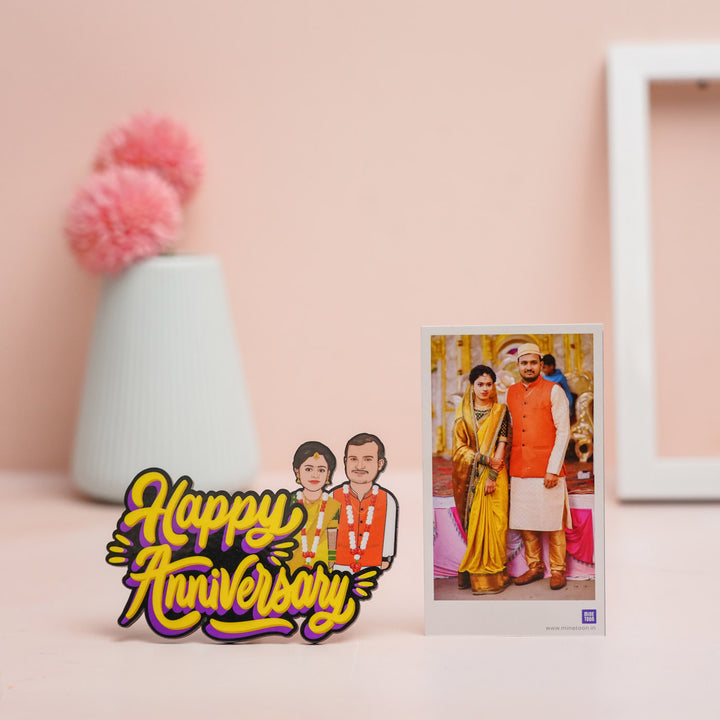 Photo Personalized "Happy Anniversary" Acrylic Fridge Magnet