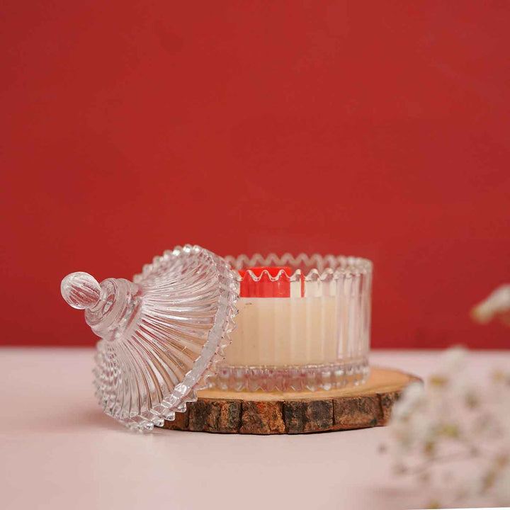 Handmade Hearts Theme Soy Wax Scented Jar Candle For Couples