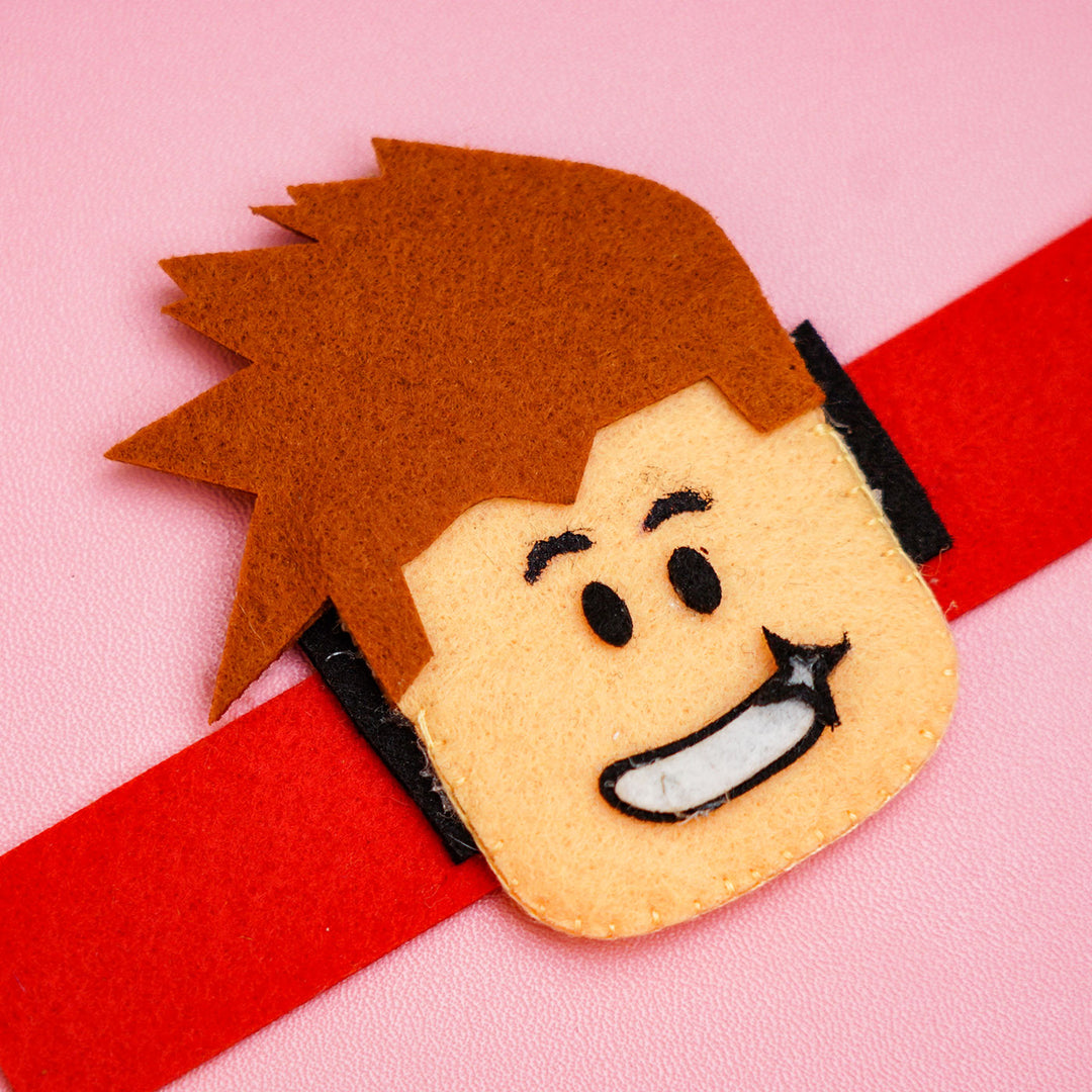 Handcrafted Roblox Felt Rakhi For Kids With Roli & Chawal