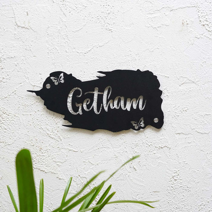 Personalized Weatherproof Butterfly Theme Metal Name Plate