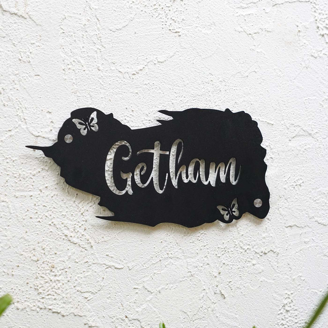 Personalized Weatherproof Butterfly Theme Metal Name Plate