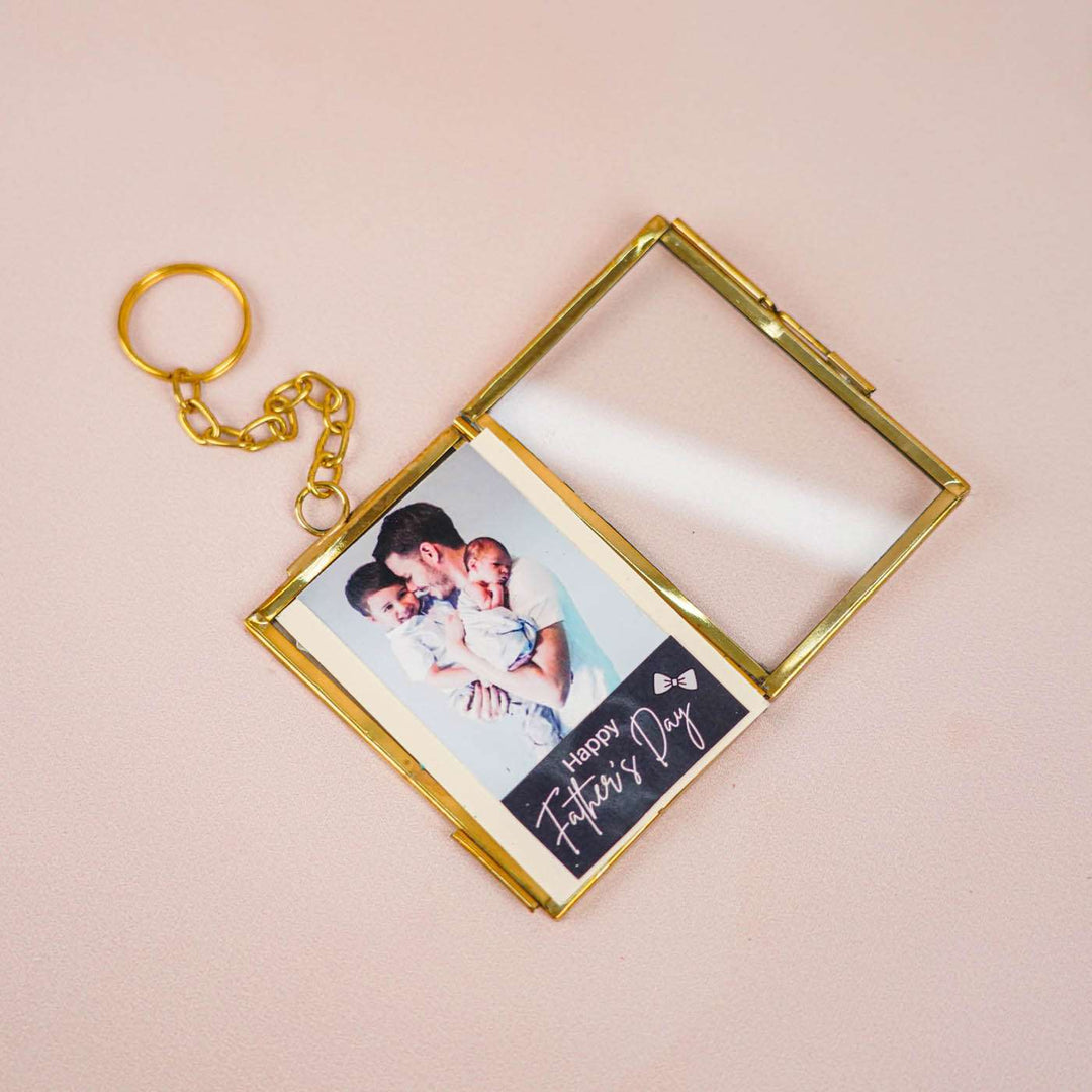 Photo Personalized Vintage Glass Keychain